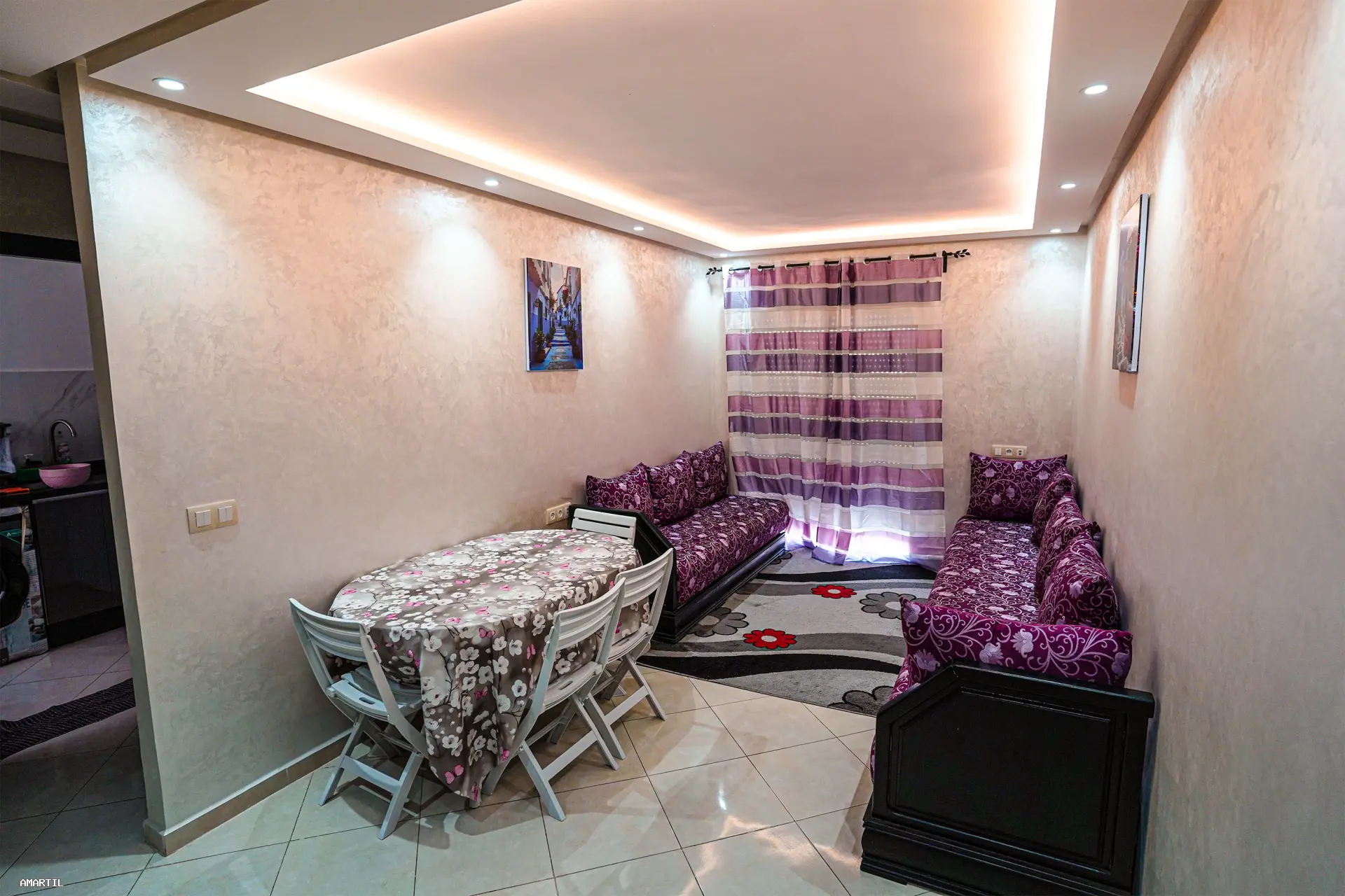 Bel appartement à louer à Martil  2 chambres et salon, au 2ᵉ étage