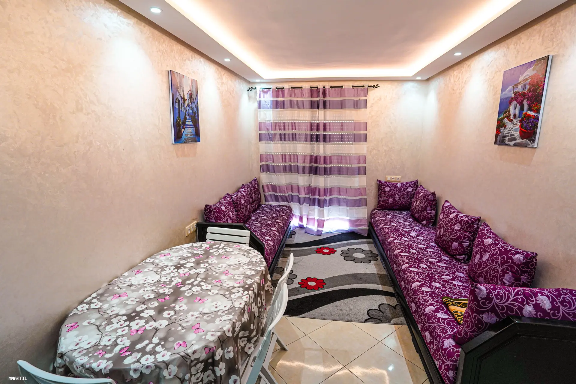 Bel appartement à louer à Martil  2 chambres et salon, au 2ᵉ étage