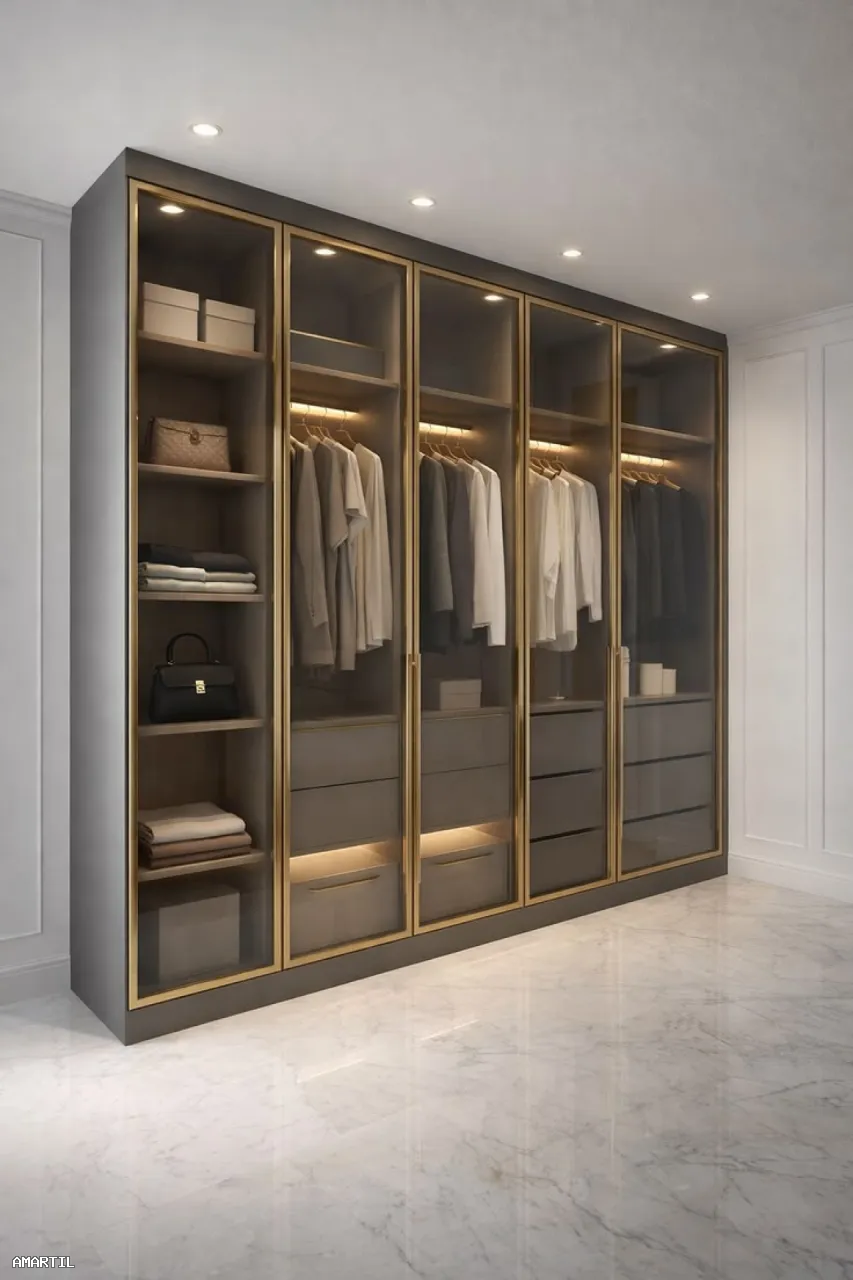 Rénovation sur mesure de placard avec verre fumé