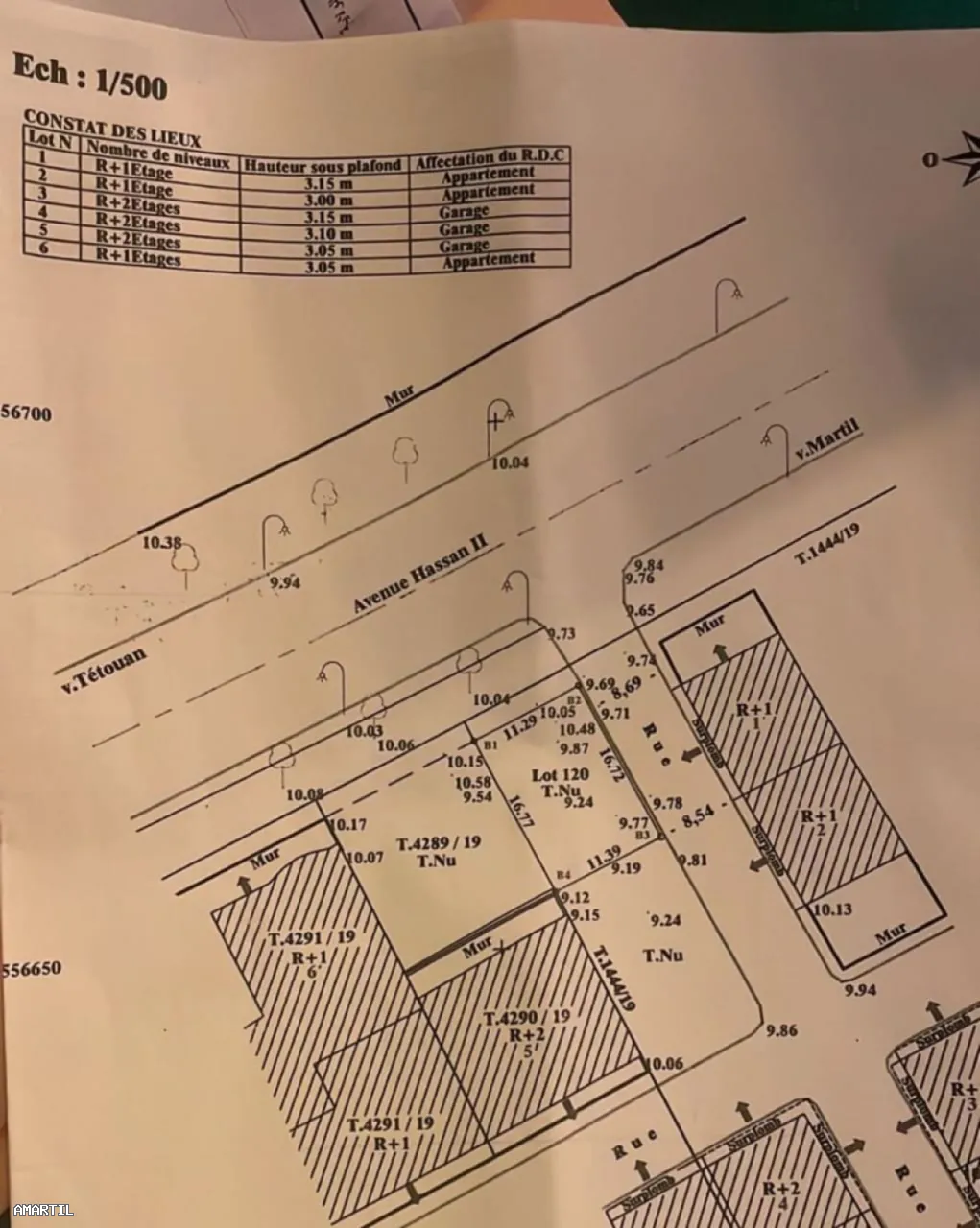 Terrain à vendre à Martil ,190 m² ,Deux façades