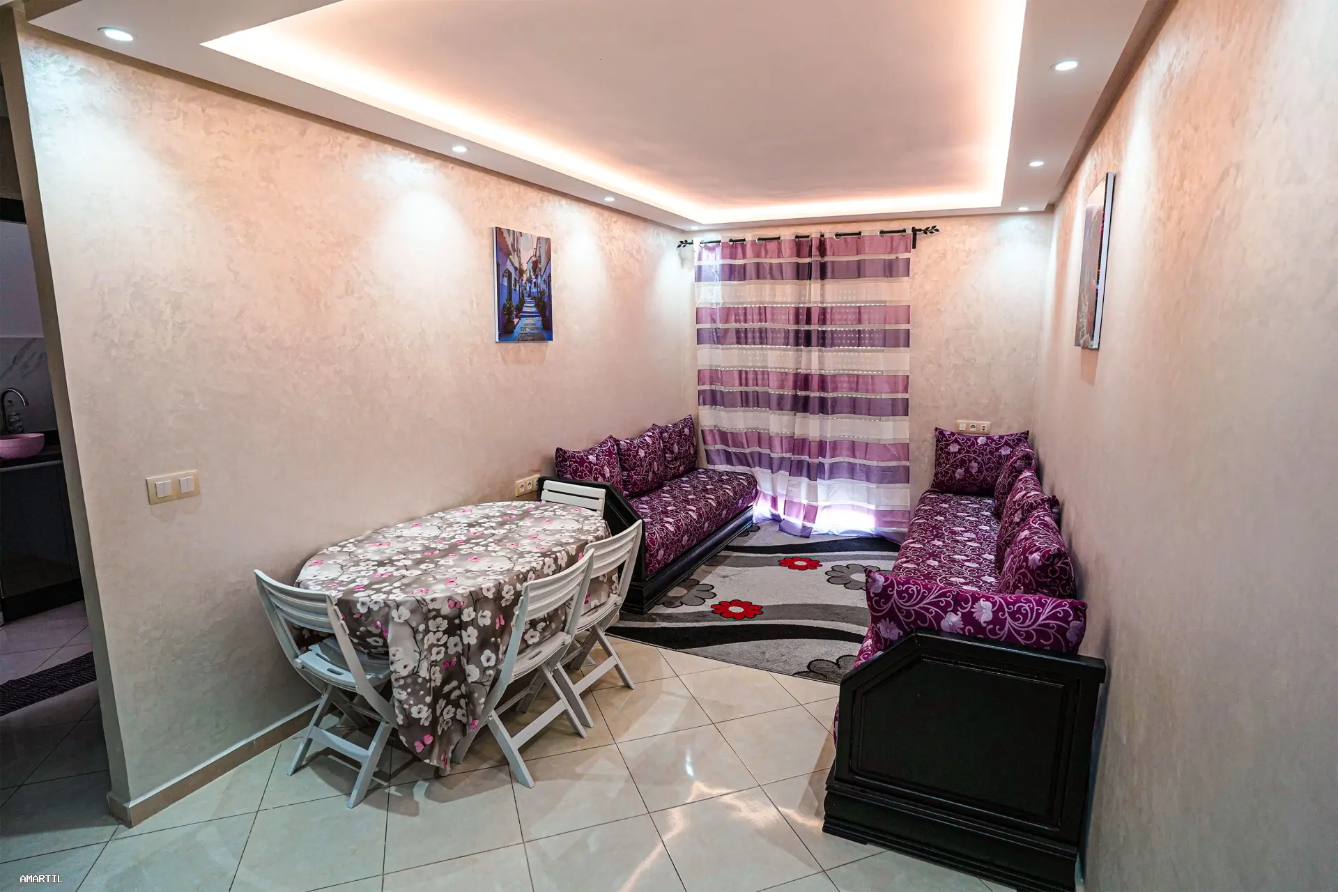 Bel appartement à louer à Martil  2 chambres et salon, au 2ᵉ étage