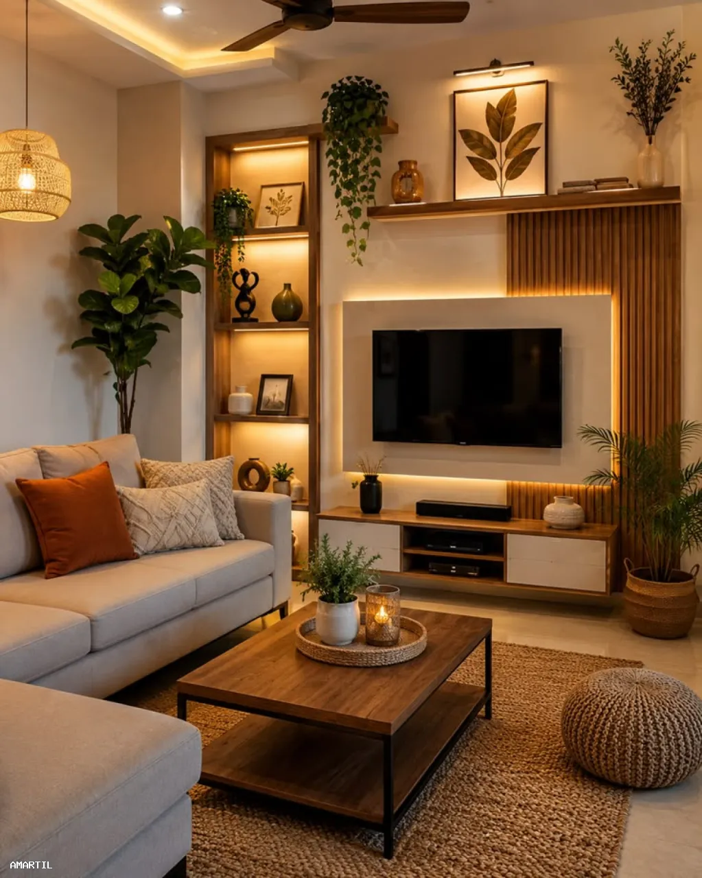 Transformation du coin TV en espace luxueux