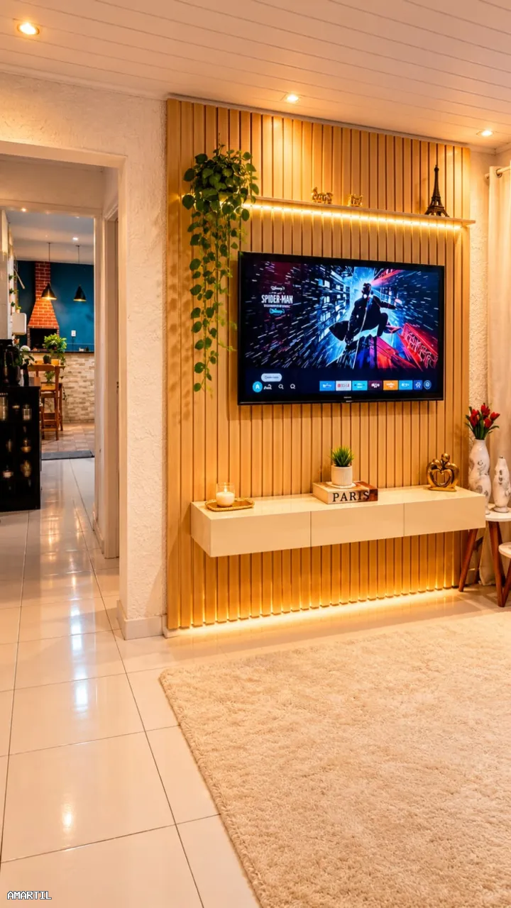 Transformation du coin TV en espace luxueux