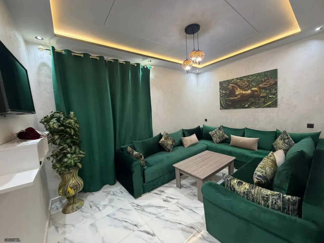 Bel appart. à louer avec 2 chambre, salon, 2 SDB
