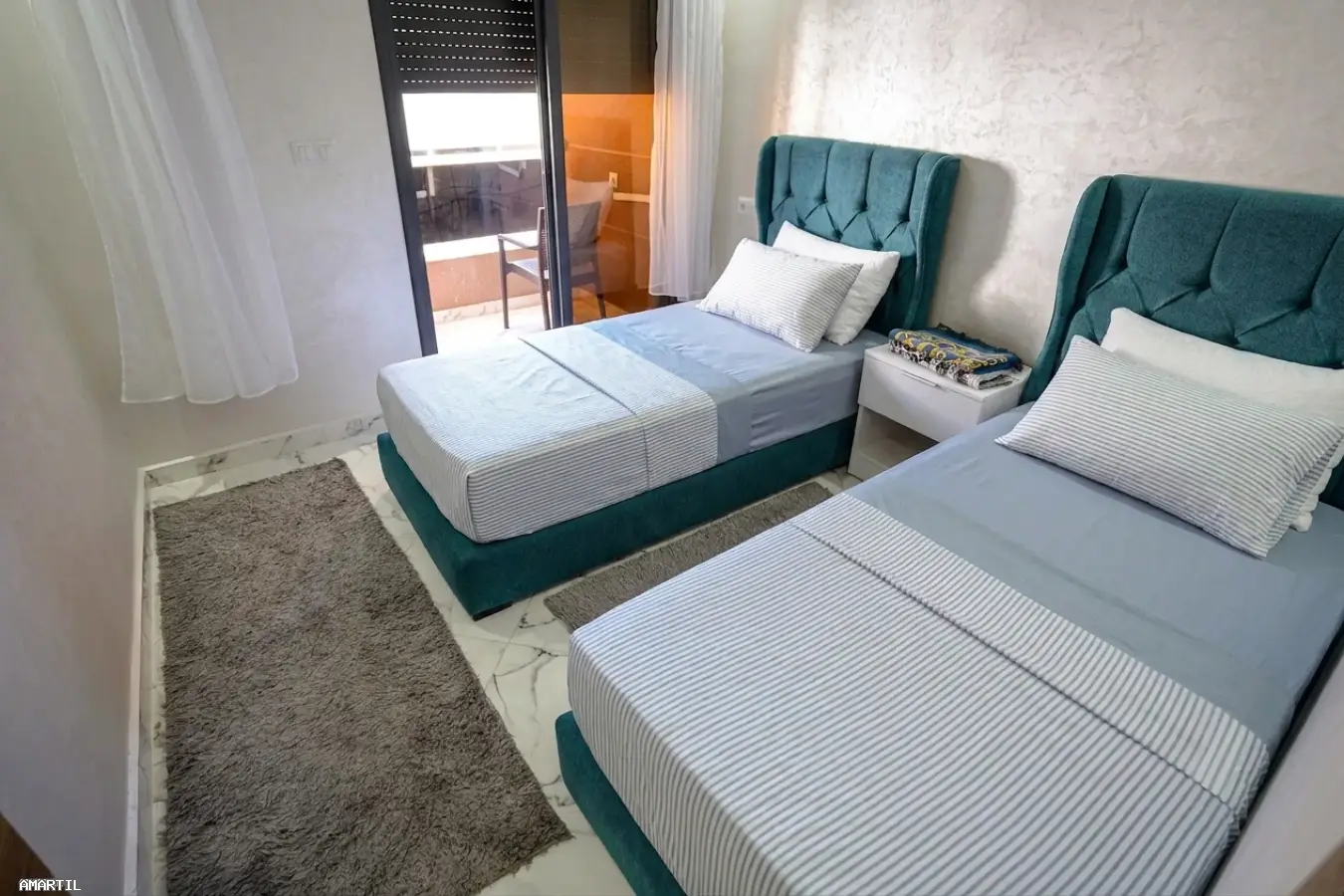 Appartement 2 ch, 3e étage, clim – Martil 