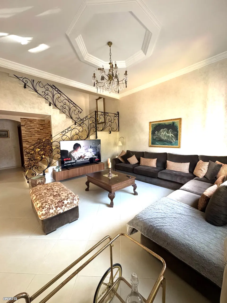 Belle villa à louer à Martil 3 salons avec jardin