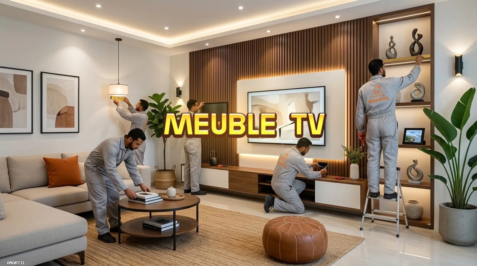 Transformation du coin TV en espace luxueux