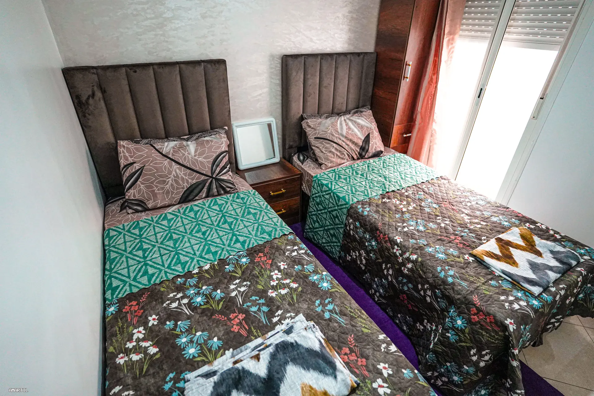 Bel appartement à louer à Martil  2 chambres et salon, au 2ᵉ étage