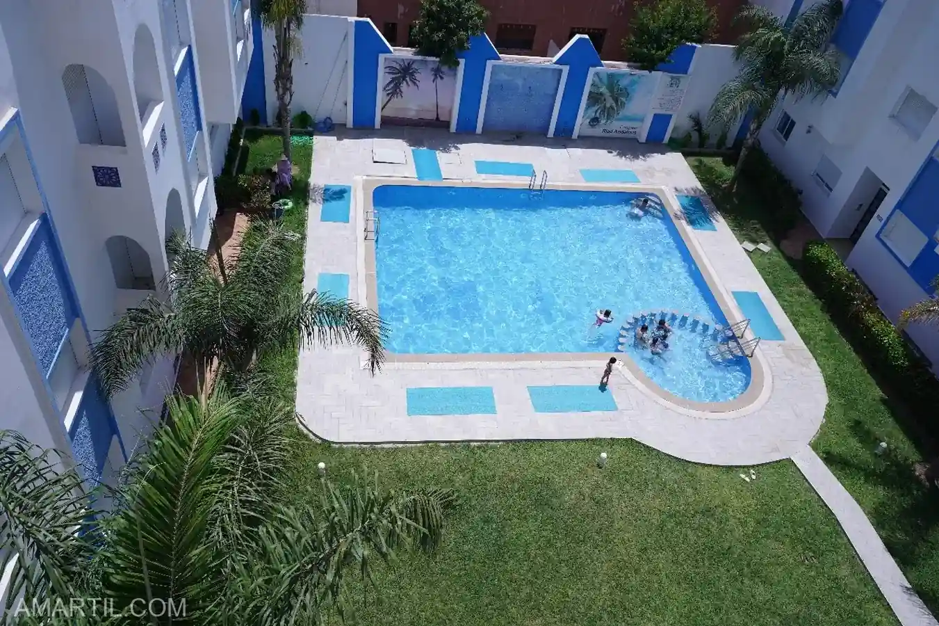 Apartment for rent in Martil , 2 bedrooms with pool & parking