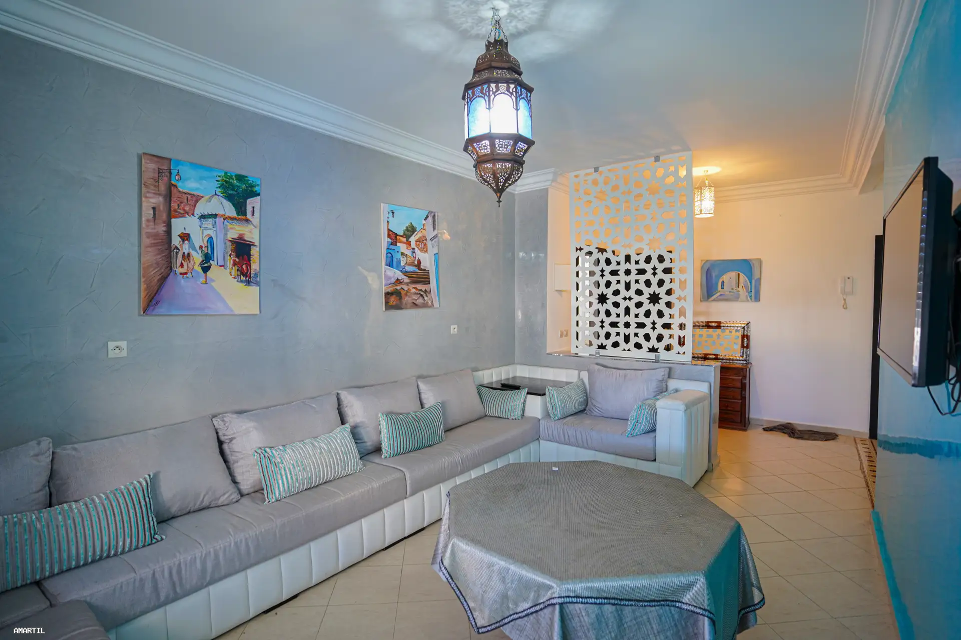 Apartment for rent in Martil , 2 bedrooms with air conditioning