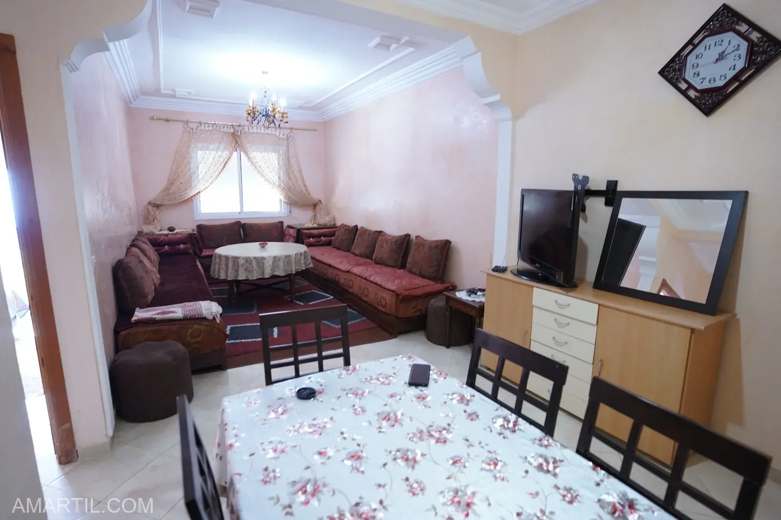 Appartement à louer à Martil 2 chambres avec grand salon en résidence sécurisée