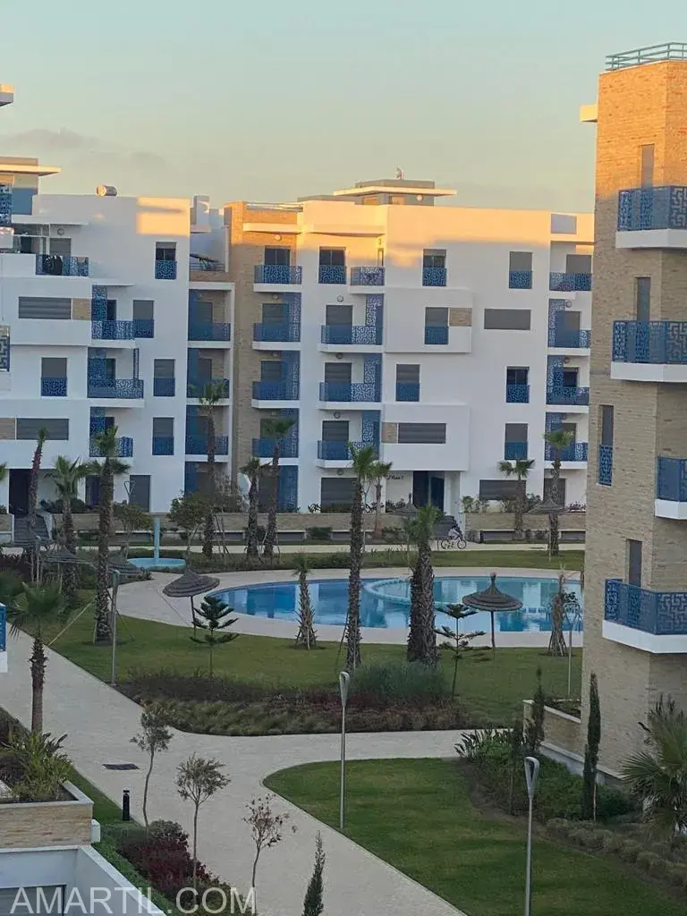 Apartamento de lujo en alquiler en Martil en Costamar, dos dormitorios y una piscina