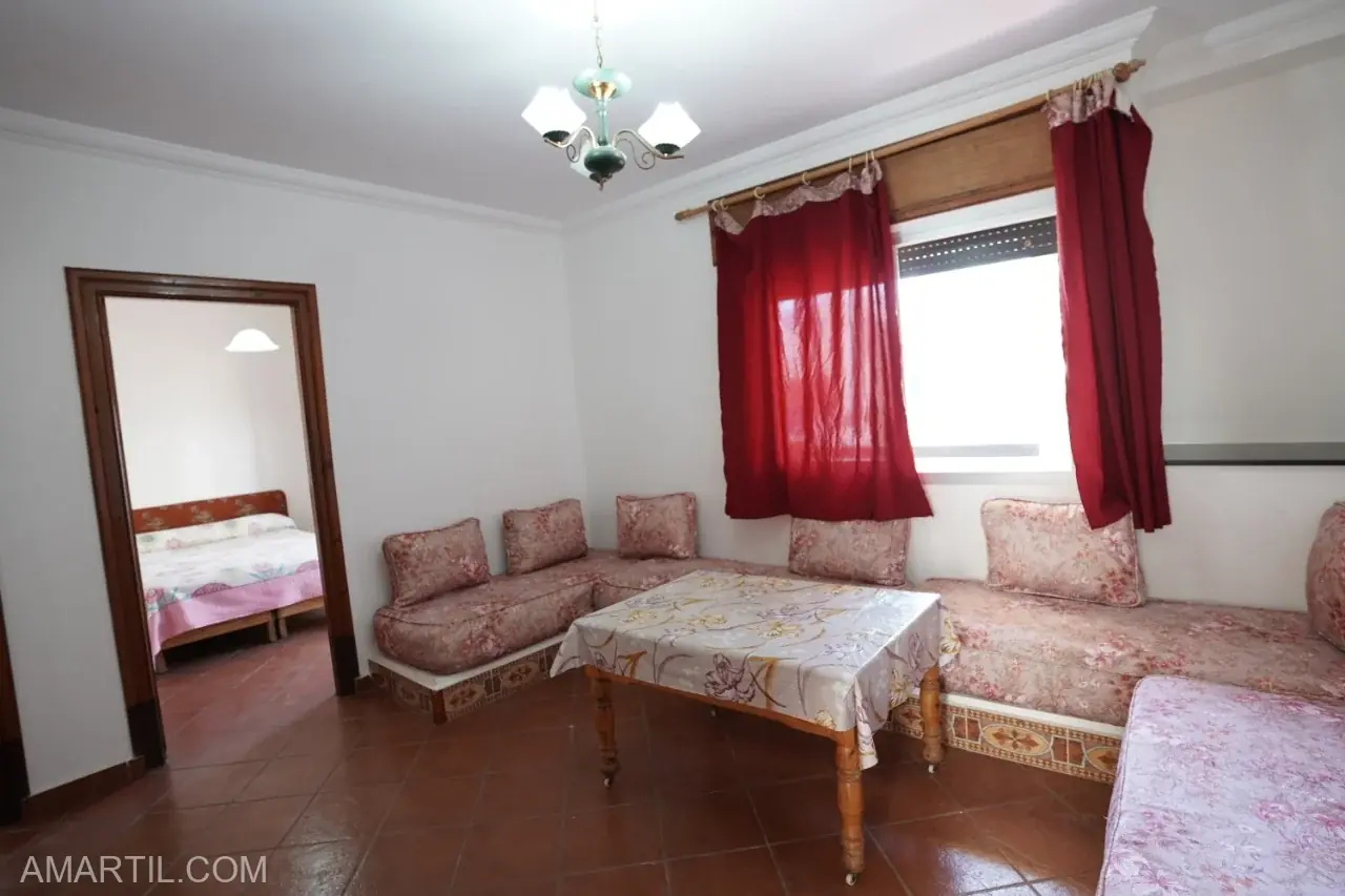 Appartement à Martil à louer salon chambre balcon 55 mètre