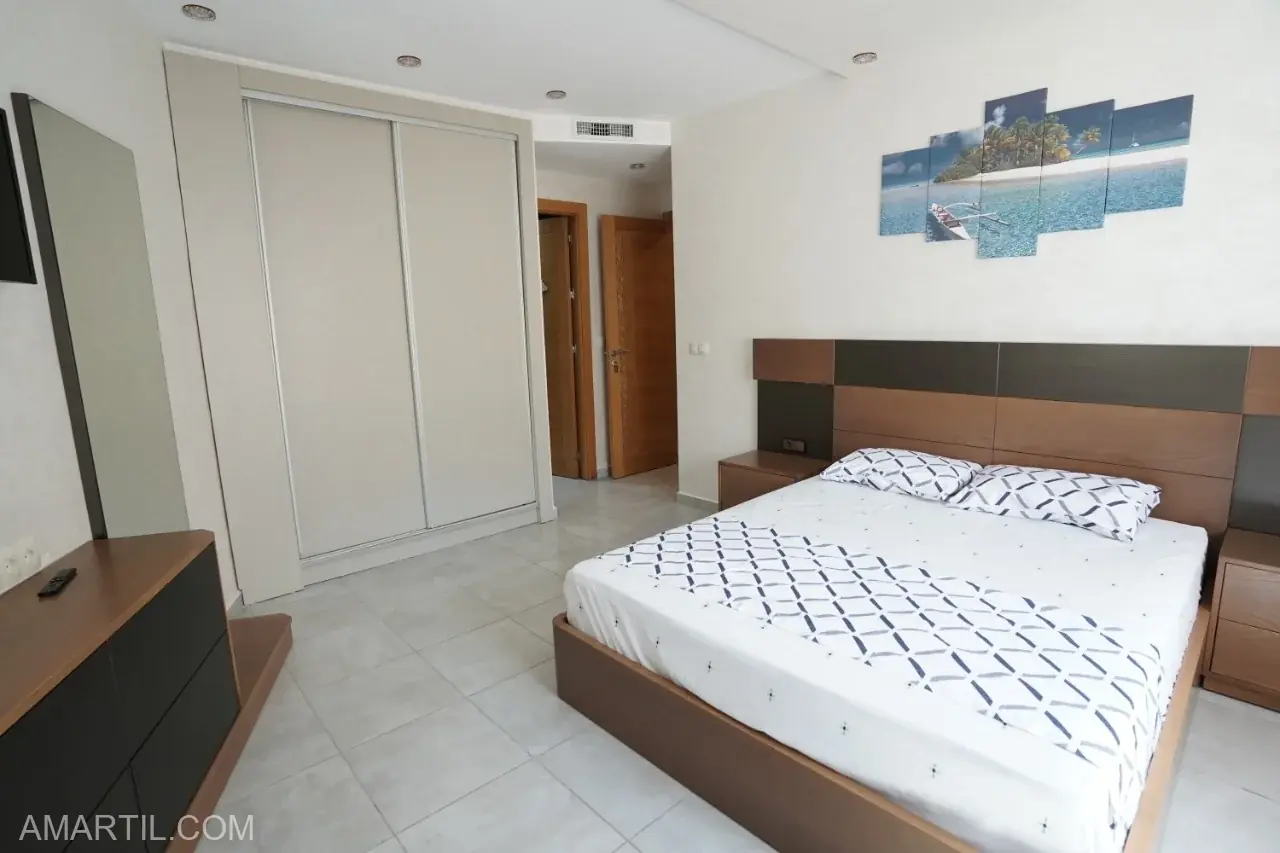 appartement moderne à louer à martil 2 chambre salon 1èr étage 100 mètres
