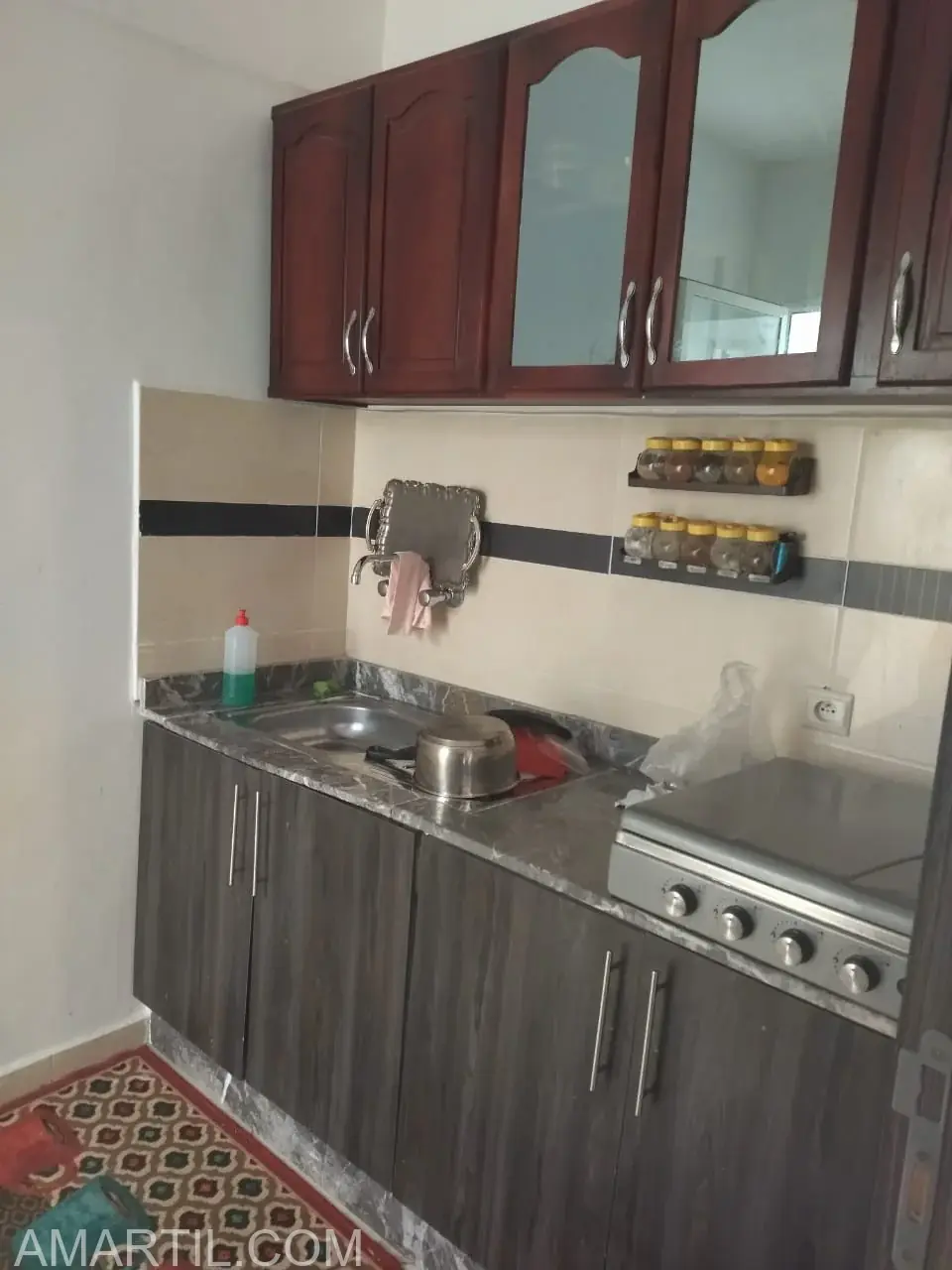 location appartement neuf équipé à louer à martil complexe Saada 2 chambre salon